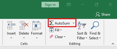 Autosome Function in Excel