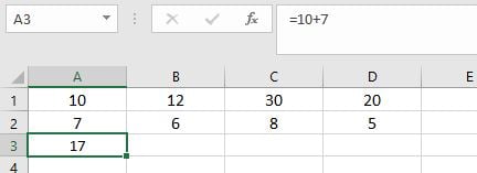 Basic sum formula in Excel