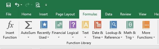 Function libraries in Excel