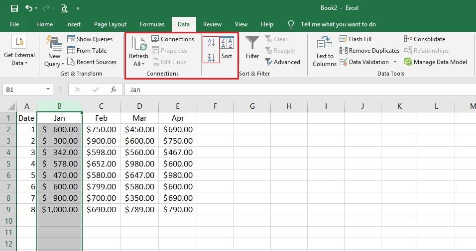 Excel data sort by the specific situation
