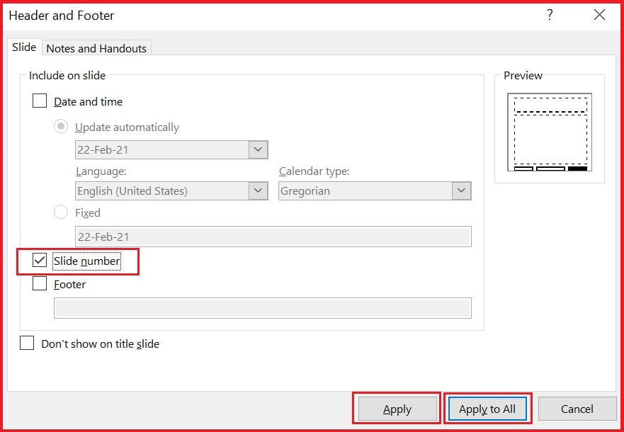 Add page number Add page number in PowerPoint slide