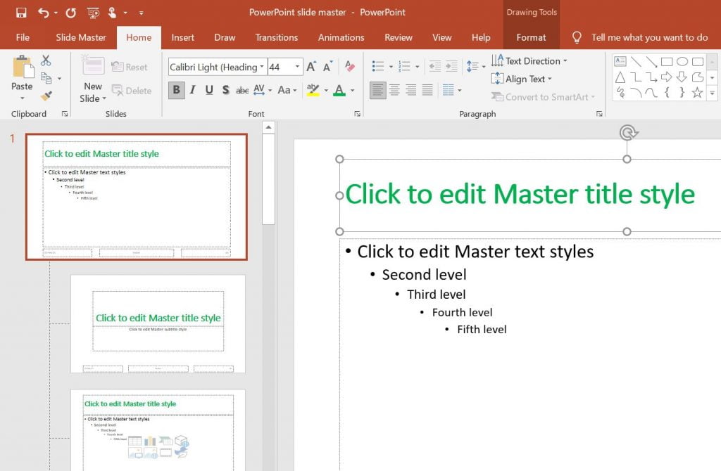 Chang all slide master font color in PowerPoint slide master chang all slide master font color