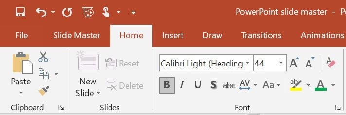 Change font, font color, font size, etc.