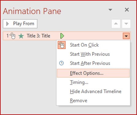 powerpoint animation pane