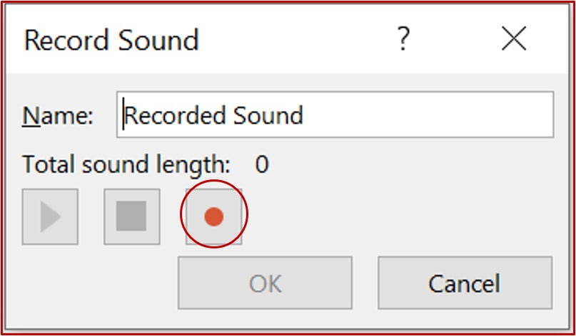start recording on powerpoint