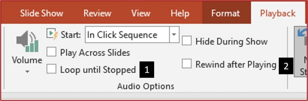 custom playback settings for audio clip