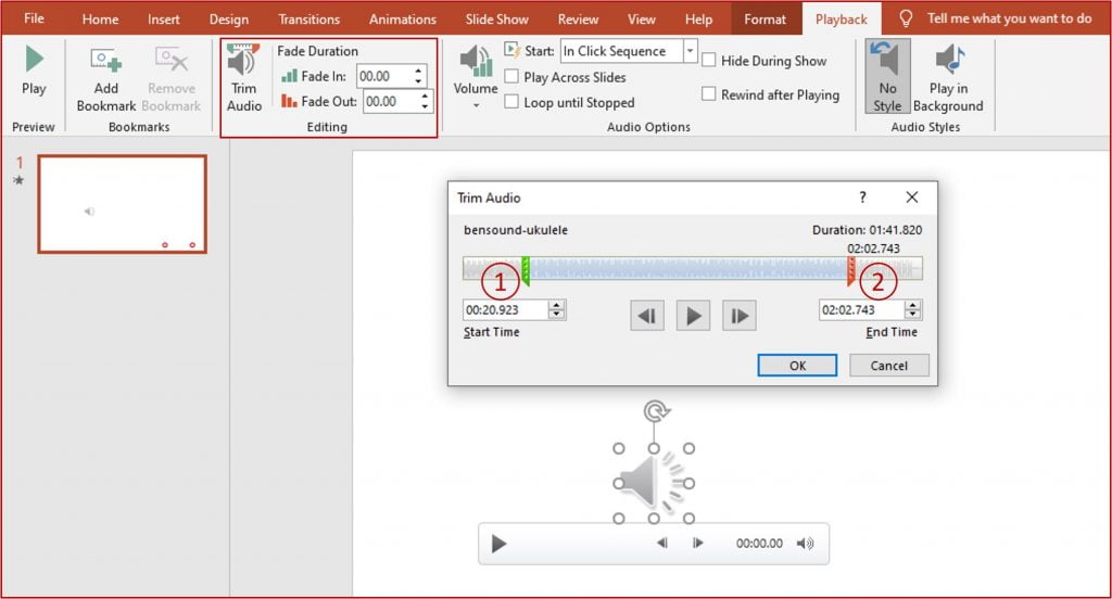 playback options on powerpoint