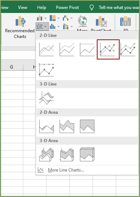select a line graph