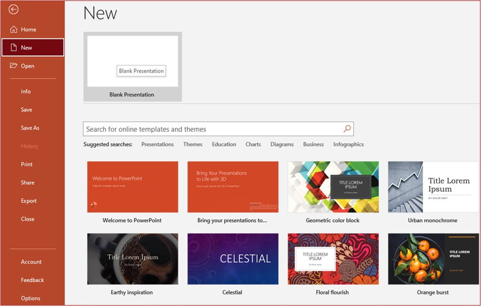 blank presentation