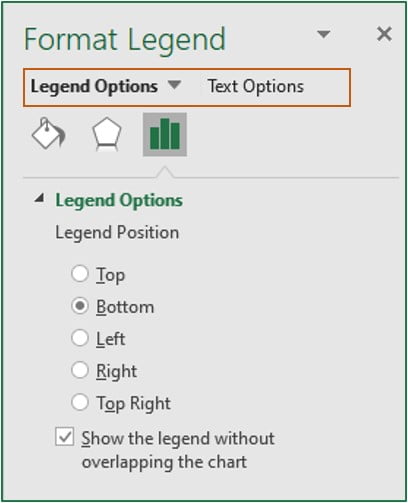 format legend dialog box