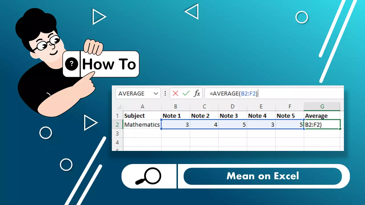 how to find mean on excel