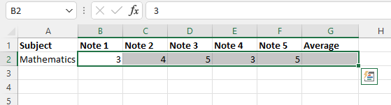 range with empty cell