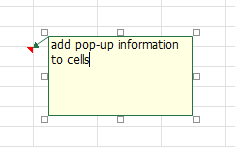 pop-up message
