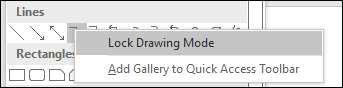 lock drawing mode