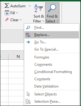 click the replace option