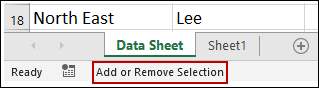 add or remove selection