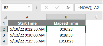 subtract elapsed time