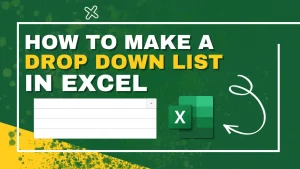 excel drop down list