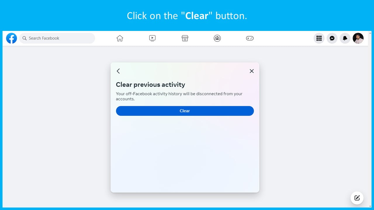 Clear previous activity window