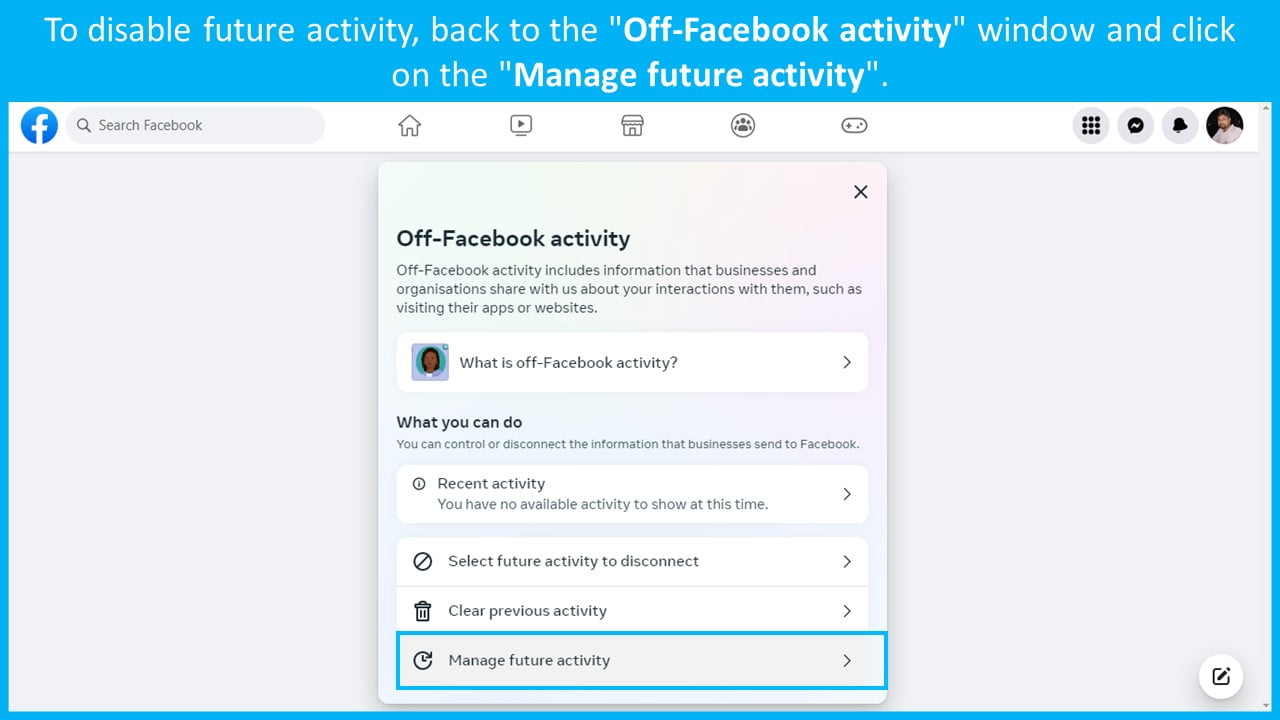 off Facebook activity