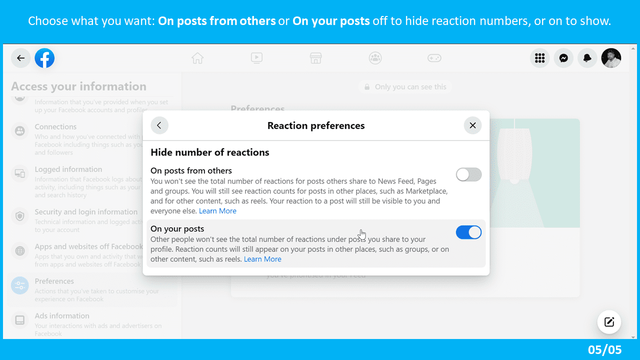 Reaction preferences